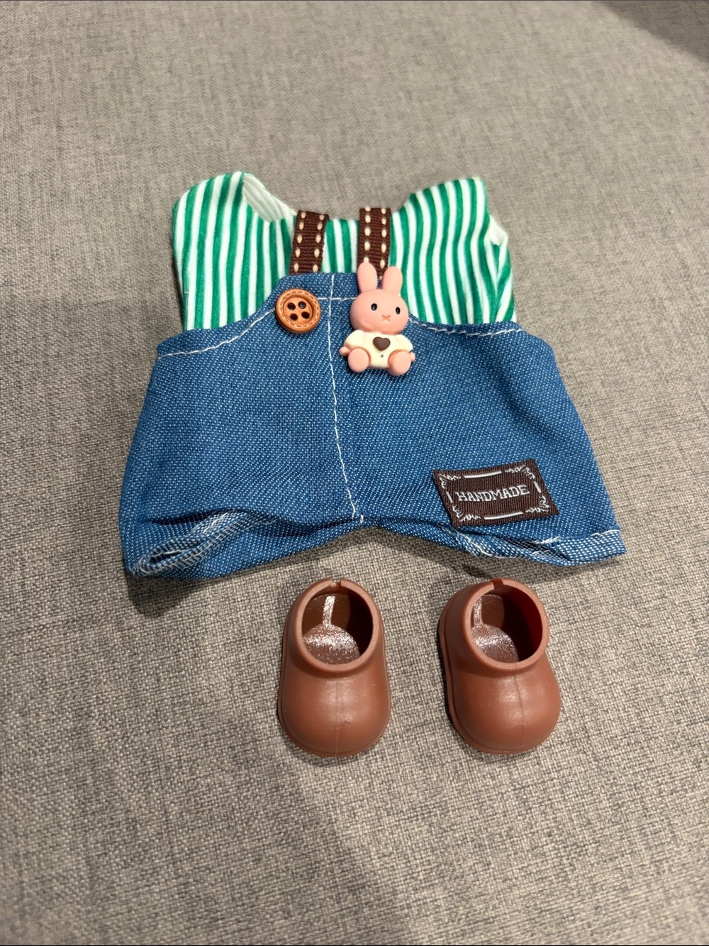 Labubu or Small Doll Overall Outfit with Shoes